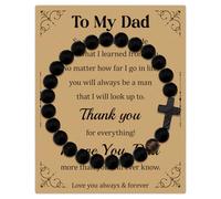 EoffIvan Gifts For Dads Birthday Keychain Gifts From Daughter Son For New Dad Stepdad Husband Men Bracelet Keychain Gift For Men