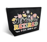 EoffIvan Retired Make Up Bags Retirement Gift For Woman 2026 Cosmetic Bags Travel Makeup Gifts For Women Coworker Boss Friends Happy Retirement Small Cosmetic Travel Pouch