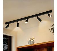 Eofiti Black Ceiling Light 5 Way Spot Light 3000K Warm White Include 5X 3W G9 LED Bulbs 360LM Rotatable Ceiling Lighting Adjustable Ceiling Spotlight Fitting for Kitchen Living Room Bedroom Hallway