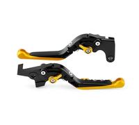 Eofooq Clutch Lever Brake Clutch Levers for VOGE 525 625 DSX DS625X DS525X 500R 500DS 650DS 525DSX 625DSX Motorcycle Folding Adjustable Handles(Black Gold)