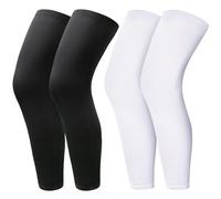 EOGRFW 2 Pairs Compression Leg Sleeves, XL, Full Length, Black and White