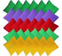 EOGRFW 30pc Multicolor Nylon Ceramic Bean Bags, Traditional Cornhole Toss Game for 2+ Players