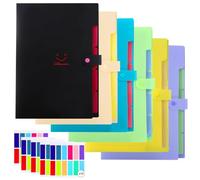 EOGRFW 6 Pack Expanding File Folders, A4 Letter Size Document Organizer