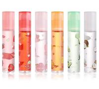 EOGRFW 6 Pcs Hydrating Lip Oil Set,Shimmer Lip Gloss,Moisturizing Lip Balm,Fruit-Flavored Plumping Lip Oil,Long Lasting Lip Care Kit for Women and Girls