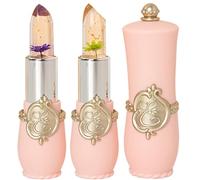 EOGRFW Flower Jelly Lipstick,2 Pack Magic Temperature Color Change Lip Balm,Nutritious Moisturizer Lip Balm,Long Lasting Lip Gloss,Clear Flower Jelly Lipstick,Magic Color Change Lip Stick