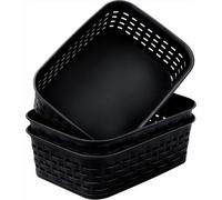 EOGRFW Storage Baskets, Pack of 3, Black, Cupboard Organiser