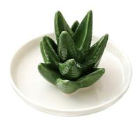 Eohak Aloe Ring Holder,Cactus Ring Dish Jewelry Dish Tray Ceramic Succulent Jewelry Tray Decorative,Decorative Succulent Trinket Dish for Wedding, Birthday Gifts, Home Decor (Aloe vera)