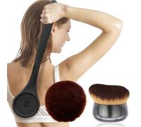 EOICCEOH Extra Large Body Makeup Brush Set, Wide-Headed Kabuki Brush for Even Application, Bronzer Blend, Long-Handle Curved Oval Face Leg Brush, Black Set