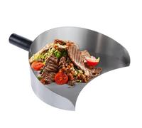 Eoixuqba 1 Piece Meat Catcher Pan 22.5 x 17.5 x 8 cm Gyros Shovel Made of Stainless Steel Shovel Rotisserie Catch Pan Meat Catcher for Barbecue, Shawarma Machine