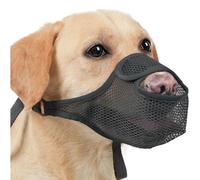 Eoixuqba 2 Pieces Breathable Mesh Dog Muzzle Soft Adjustable - DogMuzzle To Prevent Biting And Eating, MeshMuzzle For DogTo Prevent Barking, For Longer Nosed Dogs, Black XL