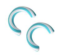 Eoixuqba 2 Pieces Curved Inflatable Pool Noodles - 60x75cm CurvedSwimming Noodle, Classic Blue And White Striped Curved Float Swimming, Strong And Flexible, For Summer Vacation Sea Beach Lake