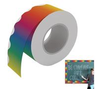 Eoixuqba 2 Rainbow Border Roll, 20M*7Cm Decorating Borders Rainbow, Colour Gradient Border, Rainbow Border Paper, Bulletin Border Rainbow Bulletin Board Border, Rainbow Borders Classroom Bulletin