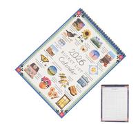 Eoixuqba 2026 Bucket List Calendar, 22.5x30cm Spiral Bound Planning Wall Calendar, 12 Months Spiral Wire Bound Wall Calendars, For Work Offices Habit Health Study School Task Home Cleaning Exercise