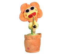 Eoixuqba 30cm Dancing Cactus Singing Sunflower Singing Flower Dancing Music Plush Sunflower Toy Mobile Function Funny 80 Songs With Lights Speaking Interactive Toy Birthday For Kids