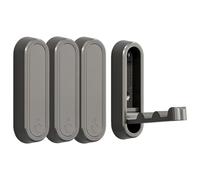 Eoixuqba 4 Pieces Foldable Wall Hooks Gold Color - 7.4x2.4x1.3 Cm Zinc Alloy Foldable Hooks Wall Mounted, Coat Hooks Foldables Wall Mounted, Key Hanger Rack for Coats Towels Hats Bags