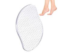 Eoixuqba 6 Pieces Glass Foot File Manual - 9.5x5.5x0.4cm Small Transparent Foot File, Glass Callus Remover Tools, User-Friendly Callus Shaver for Wet & Dry Skin