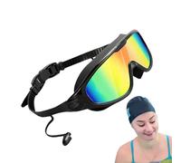 Eoixuqba Adjustable Swimming Goggles 16.5x6.5x4cm Swim Goggles Anti-Fog & UV Protection, Clear Vision, 3D Leak-Proof Design, Silicone Seal Adjustable Strap For Adults & Kids