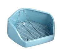 Eoixuqba Bunny Toilet Corner | Pan Corner Toilet for Small Animal Cage - Pentagon Shape Animal Litter Box with Removable Wire Pet Litter Pan for Duck, Chicken