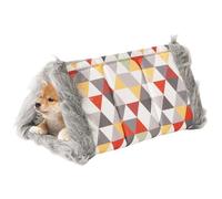 Eoixuqba Cat Cave Bed, Washable Foldable Plush Removable, Winter Cat Bed Semi-Closed House, for Small Medium Dog Puppy Kitten Winter Home Outdoor Bedroom Sleeping Resting