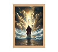 Eoixuqba Church Lamp - 4d Led Christ Frame Light | Inspiring Christian Wall Art Painting Decoration | for Home Living Room Bedroom Church Easter Christmas Spiritual Religious Accent Faith Decor