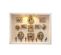 Eoixuqba DIY Mini Museum Silhouette Box Shadow Box Frame Kit With Lights And Figurines Celebrate Your Memories In Style Wooden Figurines Frames Decoration For Home Bedroom Living Room