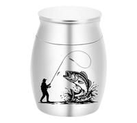 Eoixuqba Dog Urn | Aluminum Memorial Fishing Urn for Kitten Ashes | Sealed Coffin Box for Funeral Shelf Table Home Garden Yard Puppy Kitten Small Animals Cremation Shelters
