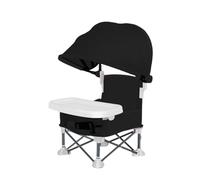 Eoixuqba Folding Baby Feeding Chair - Travel Toddler Seat with Tray for Eating - Folding Baby Feeding Chair with Canopy for Lawn Beach Outdoor Camping Home Travel Picnic
