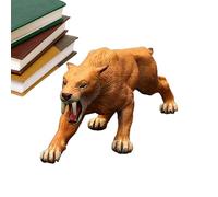 Eoixuqba Sabertooth Tiger Toy - 15.5 * 5.6 * 6.5CM Sabertooth Figure, Simulated Smilodon Model, Tiger With Realistic Shape, Learning Animal Toy, Educational TeachingToy