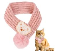 Eoixuqba Small Cats Scarf - Knitted Warm Christmas Dog Scarf Pet Scarf,Winter Multi-Colored Pet Costume Crochet Neck Warmer Pet Collar for Small Dogs & Puppy Cat