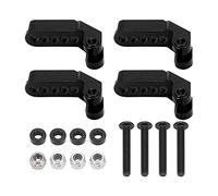 EOJDDPA 4Pcs Aluminum Alloy Remote Control Car Oil Pressure Code Shock Absorber Bracket Adjustable Upgrade Parts for TRX4 820564 RC Crawler Accessories (Black)