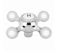 EOJDDPA Bathroom Faucet Handle Unique Shape Chrome Plated Copper Water Tap Handle for Home Bathroom Use Durable Ergonomic Design Easy to Install Replacement Part