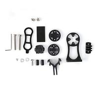 EOJDDPA Bike Computer Stem Extension Bracket Aluminium Alloy Extend Base Light Clamp CNC Black Mounting Base Odometer Expansion Bracket for Bryton Cateye Bike Computer Handlebar