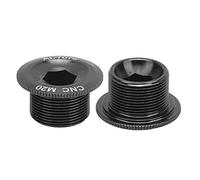 EOJDDPA Bike Crank Arm Bolts 2 Pack Aluminum Alloy Crankset Fixing Screw Cap Cover Durability Rustproof Precise Fit M20 Replacement for Mountain Road Chainwheel Cycling (M20 black)