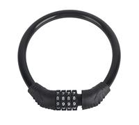 EOJDDPA Bike Lock Cable High Security 4 Digit Number Cable Locks Anti Theft Durable Portable Combination Lock for Cycling Outdoor Sports (Black)