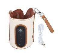 EOJDDPA Bottle Warmer Bag USB Milk Bottle Heating Bag Portable Lightweight Soft 26 Temperature Settings for Camping Travel Hiking New Moms PU Leather Silicone 12 x 8cm