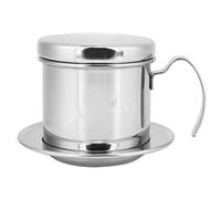 EOJDDPA Drip Coffee Filter Pot Stainless Steel Vietnamese Coffee Maker Portable Home Brewing Utensils for Coffee Lovers Silver 304 Stainless Steel 3.1 Inches 1 Pot 1 Lid