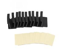 EOJDDPA Hat Hooks Wall Mount Hangers Modern Minimalist Strong Acrylic Adhesive No Punching Installation Keep Hat Shape for Home Closet Wall Organization 10 Pcs (Black)