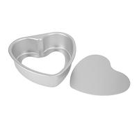 EOJDDPA Heart Shape Cake Pan Aluminium Alloy Baking Mold DIY Pastry Bakeware for Making Heart Shaped Cakes Cheese Mousse Microwave Oven Safe Kitchen Tools Size 21 x 19.5cm