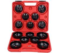 EOJDDPA Oil Filter Cap Wrench Socket Set 15pcs with Storage Box | Removing oil filter caps easily with 15pc cup type socket set 3/8in drive for various vehicles storage box included