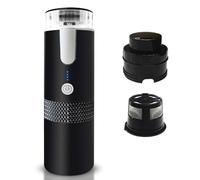 EOJDDPA Portable Electric Espresso Coffee Maker Mini Single Serve Coffee Machine 6oz Capacity Automatic Brew with Rechargeable Battery for Camping Travel Office Stainless Steel Black 400g