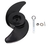 EOJDDPA Propeller Kits Replacement 2 Blade Engineering Plastic Black Propeller for 12V 24V Engines 50 60 68 88 lb Outboards Speed Efficiency Shallow Water