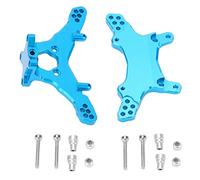EOJDDPA RC Car Front Rear Shock Board Kit Aluminum Alloy Suspension Bracket for LOSI Mini T 2.0 1/18 Scale RC Car Upgrade Parts Blue Color Set of 2 Boards with Screws