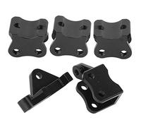 EOJDDPA RC Car Shock Support Rod Accessory Replacement Aluminum Alloy High Strength Lightweight Upgrade Parts Fit for RGT Crawler EX86100 1/10 Car 5Pcs Black or Silver (Black R86005BL)