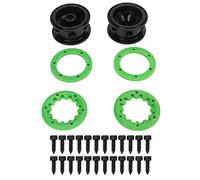 EOJDDPA RC Hex Wheel Hubs High Performance Durable Lightweight Vehicle Tires Hubs for ZD Racing DBX 10 1/10 RC Desert Off Road Vehicle Green Plastic 64mm 2 Sets