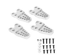 EOJDDPA RC Mount Aluminum Alloy Durable Sturdy Replaceable Adjustment Bracket Accessories for 1/10 1/8 Simulation Climbing Car 4pcs Set with Screws and Pillars (Silver)