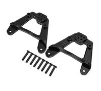 EOJDDPA RC Rear Shock Bracket Adjustable Aluminum Alloy Rear Shock Tower Replacement Upgrade Part for Axial SCX6 1/6 RC Car Wrangler JLU LER 4WD Includes 2 Brackets 8 Screws (Black)