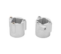 EOJDDPA Rear Axle Adapter Base Aluminum Alloy Durable Fixed Mount for Absima Sherpa 1/10 1/8 RC Crawler Cars Silver Color Pair