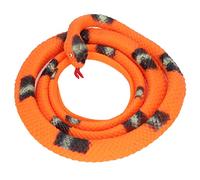 EOJDDPA Simulation Python Model Lifelike Vivid Soft Touch Environmentally Friendly Snake Toy for Halloween Decorations Garden Protection 130cm TPR Rubber (Canned Python-Orange)