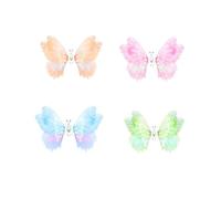 Eojmvxar Tulle Butterfly Decor, 4 Pcs Butterfly Decoration With Dancing Wings,Ideal Car Interior Decoration Perfect Valentine S Day Gift For Women (Clip style)