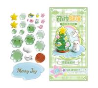 Eojpdji Stacked 3D Building Stickers | 3D Decorative Crystal Stickers, Kawaii Sticker Scene Book - for Table Ornaments, Children, Adults, Journaling, Crafts, Holidays, Room, Bedroom
